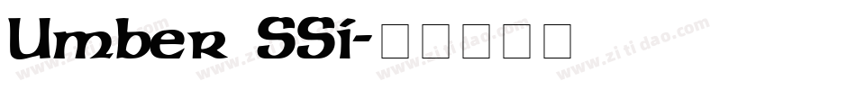 Umber SSi字体转换